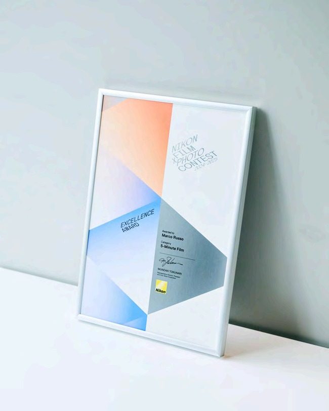 NFPC award certificate leaning against a wall